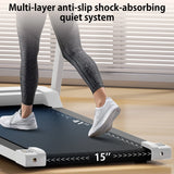 300 lb Portable Folding Treadmill, 3.0 HP Foldable Compact Treadmill for Home Office, Walking Running Treadmill with LED Display for Exercise