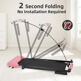 Ambifirner Portable Folding Treadmill, 3.0 HP Foldable Compact Treadmill for Home Office with 300 lb Capacity for Walking & Running