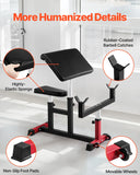 VEVOR Preacher Curl Bench, Strength Training Biceps Machine, Max Load 440 lb Home Gym Equipment, Seated Arm Isolated Barbell Dumbbell Bicep Station, Adjustable Weight Benches for Home Gym