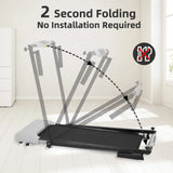 Ambifirner Portable Folding Treadmill, 3.0 HP Foldable Compact Treadmill for Home Office with 300 lb Capacity for Walking & Running