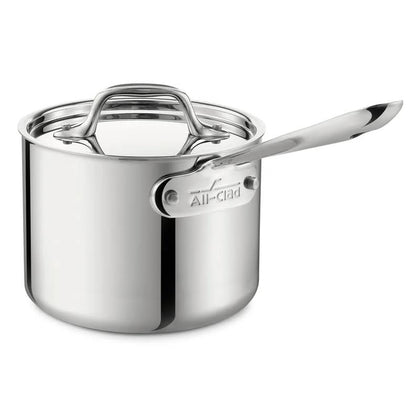 All-Clad 4202 Stainless Steel Sauce Pan with Lid Cookware, 2-Quart, Silver